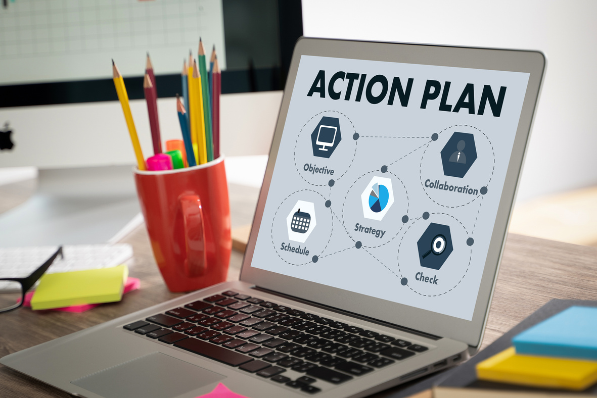 Action Plan chart Strategy Vision Planning objective strategy Objective Concept